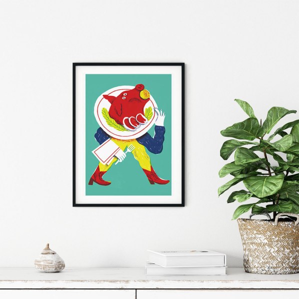 alice-piaggio-poster-fine-art-print-stampa-home-illustrazione-illustration-gift-casa-regalo-food-pork-maiale_